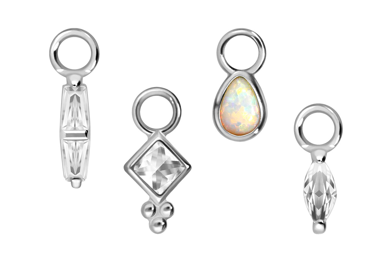 SET Chirurgenstahl Anhänger für Clicker MIX von Piercingline